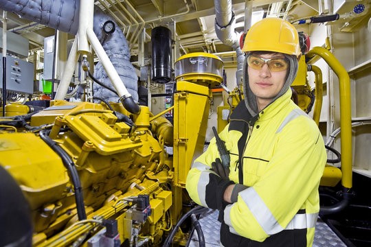 An Engine Cadet Working on his Shift duty.