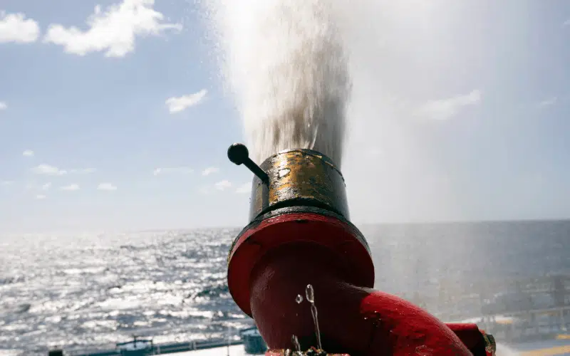 Fire fighting appliances on ship