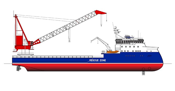 crane in ship