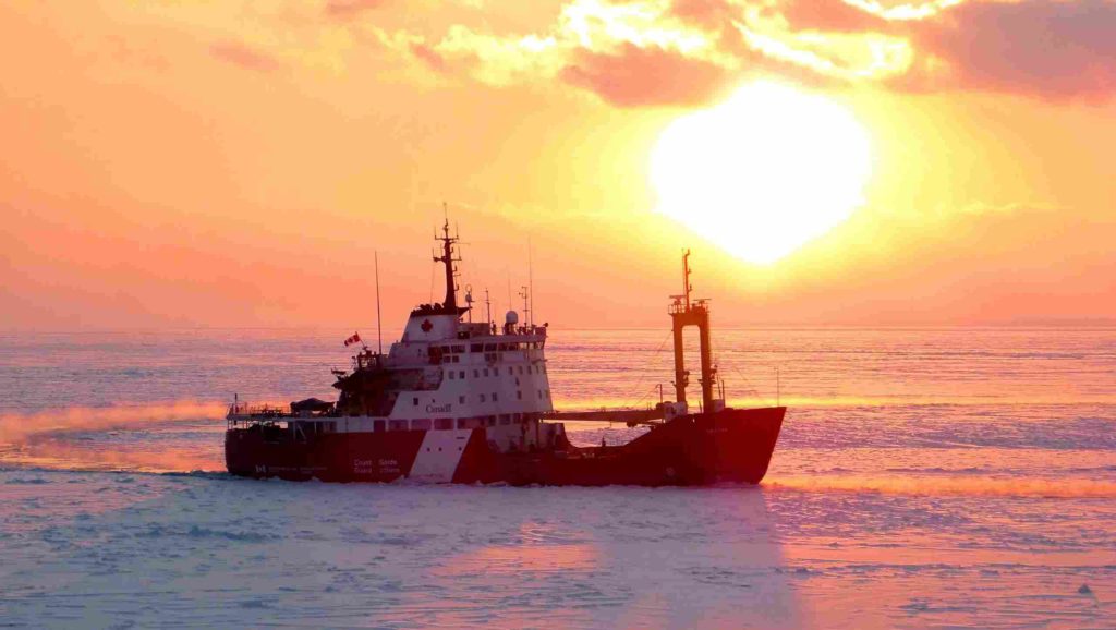 Ship during Sunset