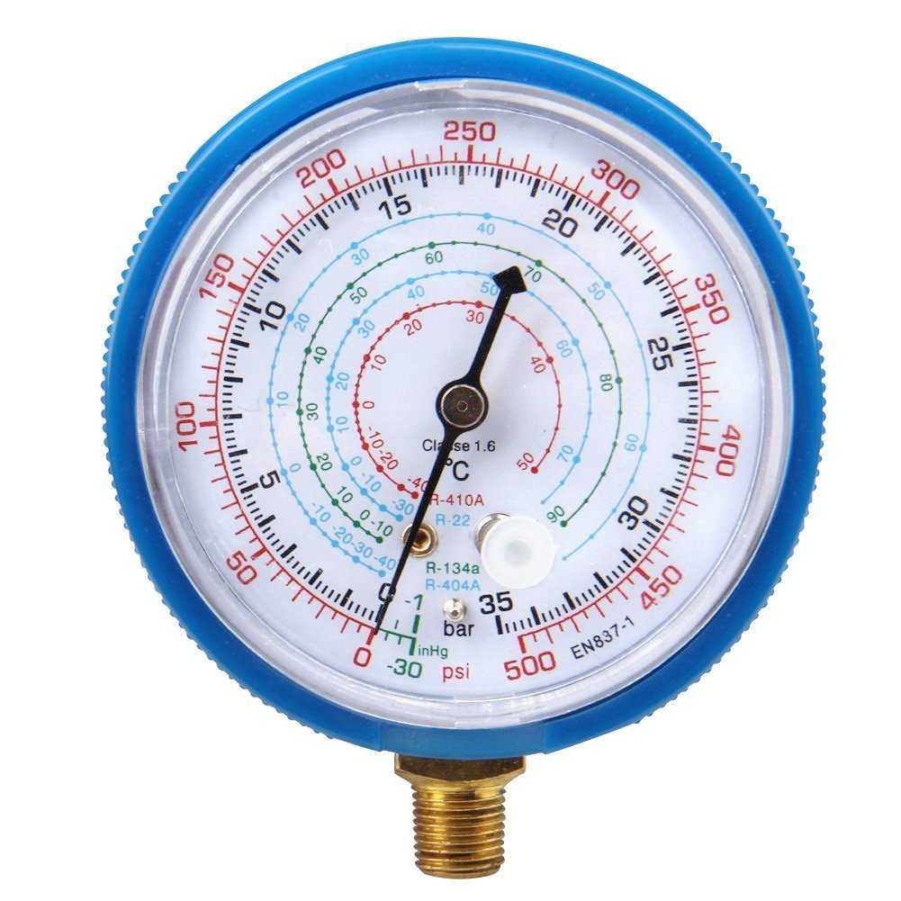 Suction and delivery pressure gauge