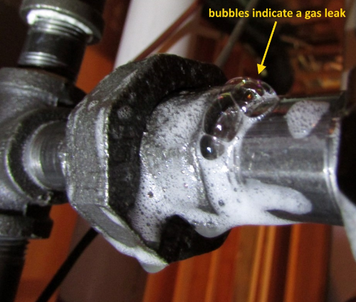 bubble test to find leak