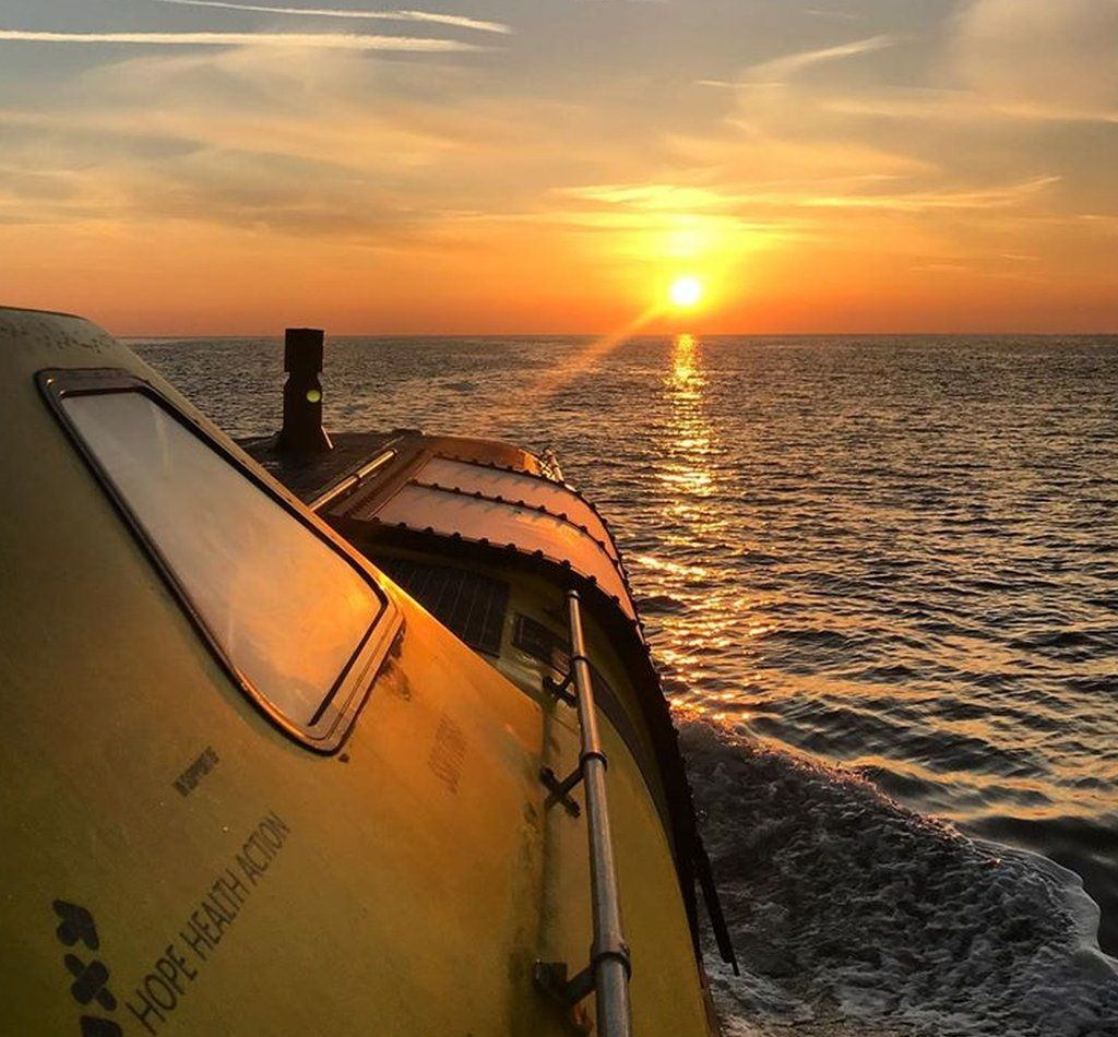 Sunset from a Lifeboat