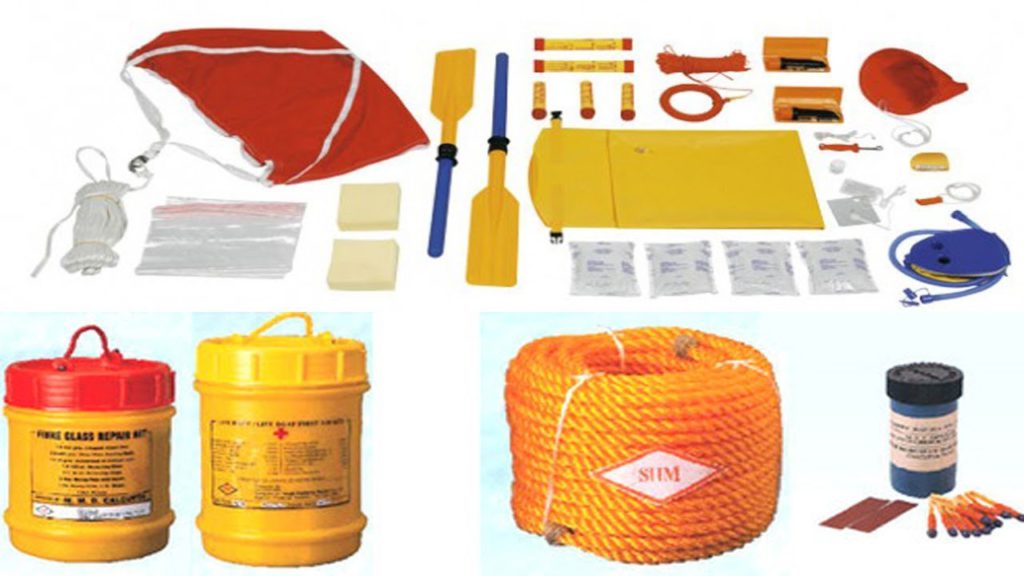 supplies in lifeboat