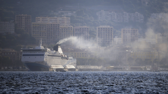 exhaust gases produced in the ships