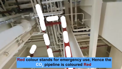 red colour CO2 pipe