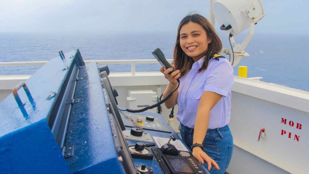 lady officer onboard ship