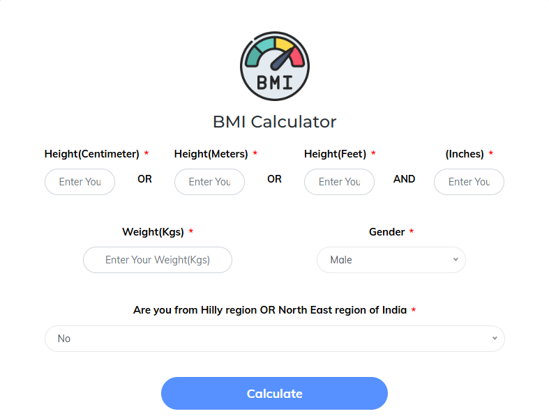 Merchant Navy BMI Calculator