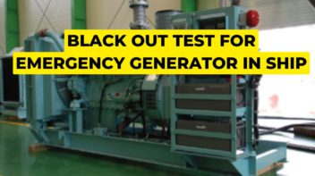 Black out test for emergency generator in ship