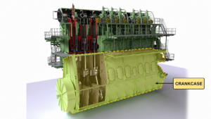 Inspection of main engine bearings and components 