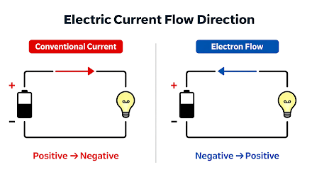 Electric Current Flow Direction