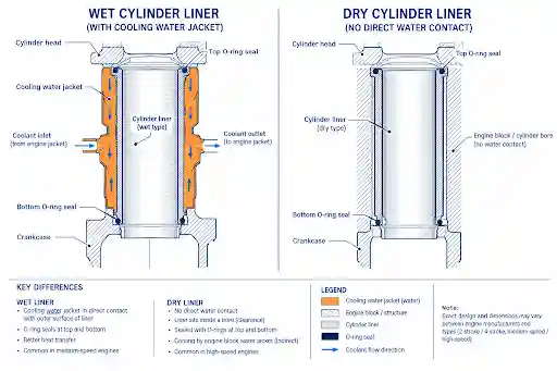Wet Liners vs. Dry Liners